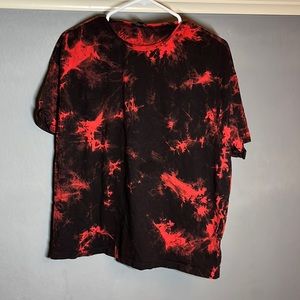 Red and black tie dye short sleeve!